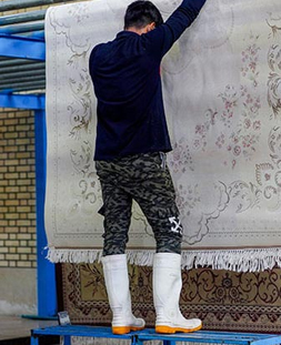 گرم خانه یا سالن خشک کردن در قالیشویی باقرشهر